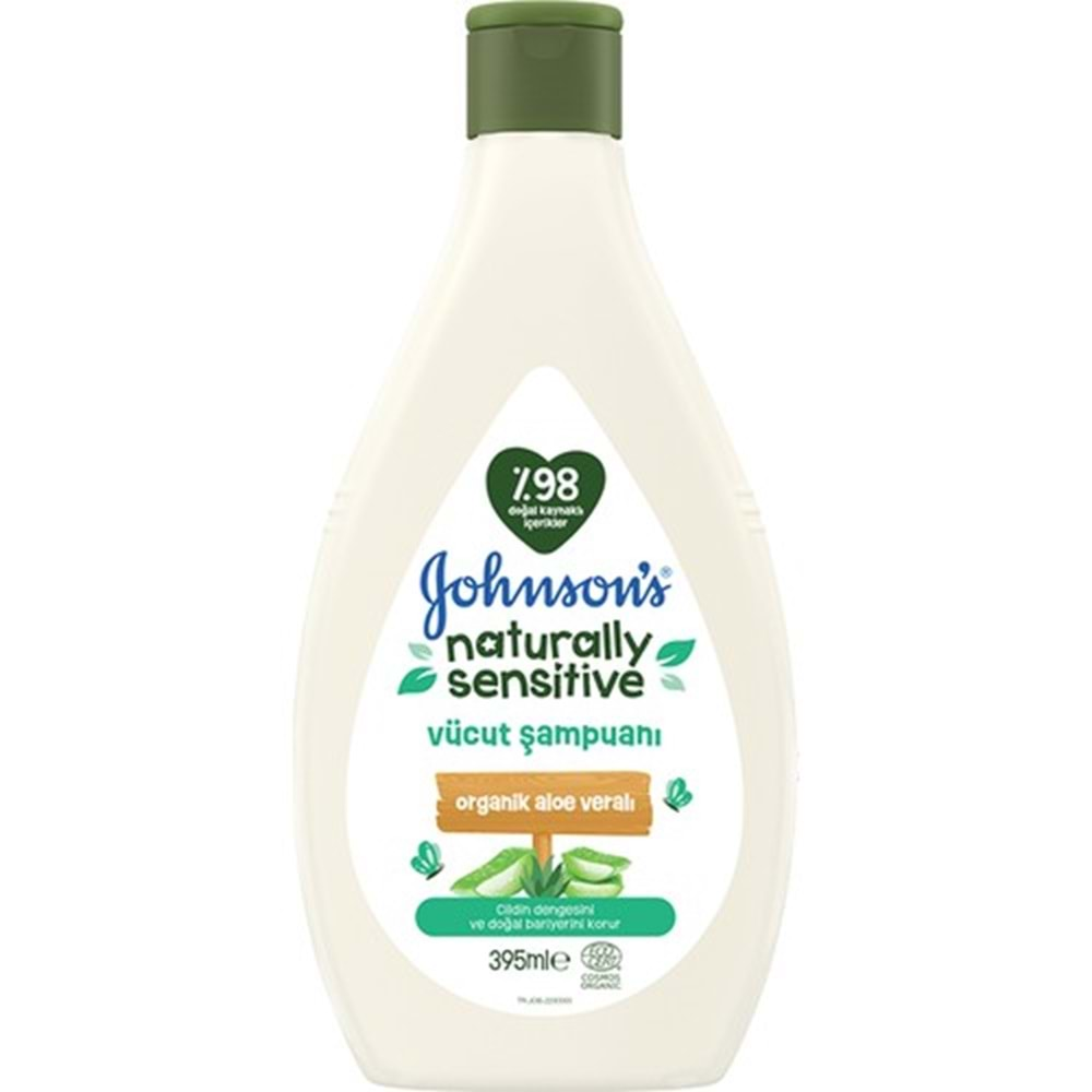 Johnsons Baby Vücut Şampuanı 395ML Natural Sensitive (Organik Aloe Veralı)