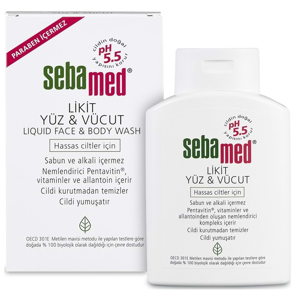 Sebamed Yüz ve Vücut Temizleyici Likit 200ML