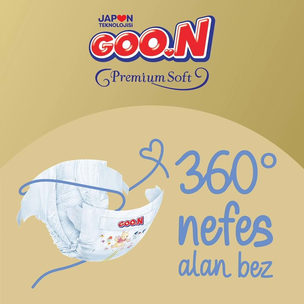 Goon Premium Soft Bebek Bezi Beden:4 (9-14Kg) Maxi 34 Adet Jumbo Pk