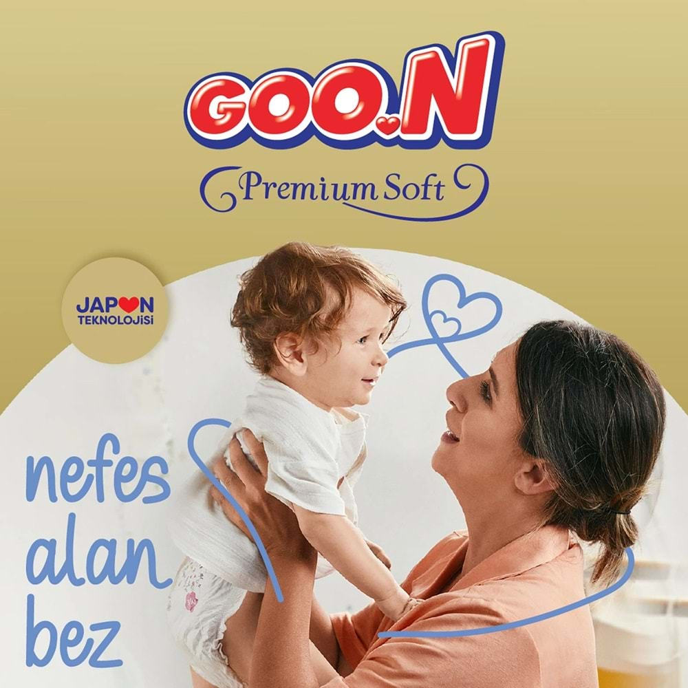 Goon Premium Soft Bebek Bezi Beden:4 (9-14Kg) Maxi 34 Adet Jumbo Pk