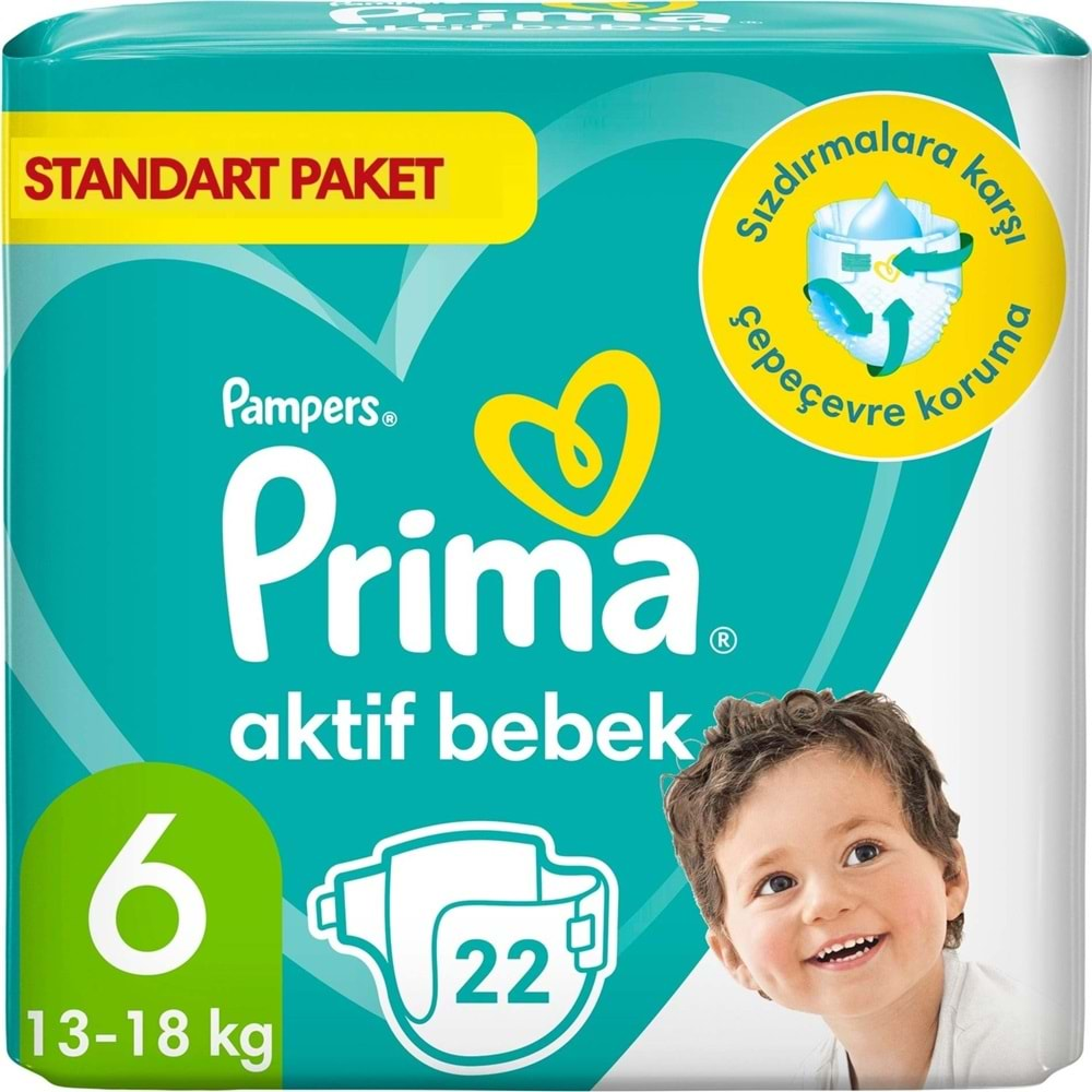 Prima Bebek Bezi Beden:6 (13-18KG) Extra Large 22 Adet Standart Pk