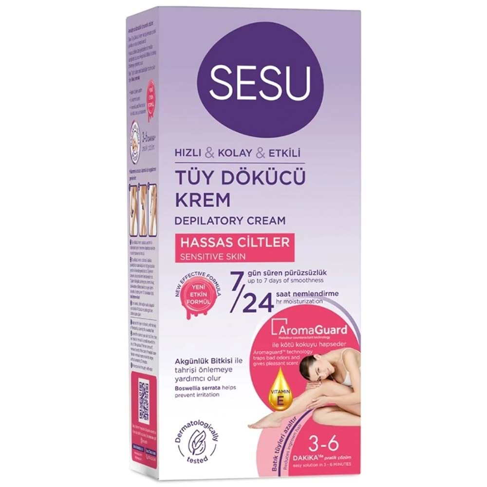 Sesu Tüy Dökücü Krem 40ML Hassas Ciltler/Sensitive