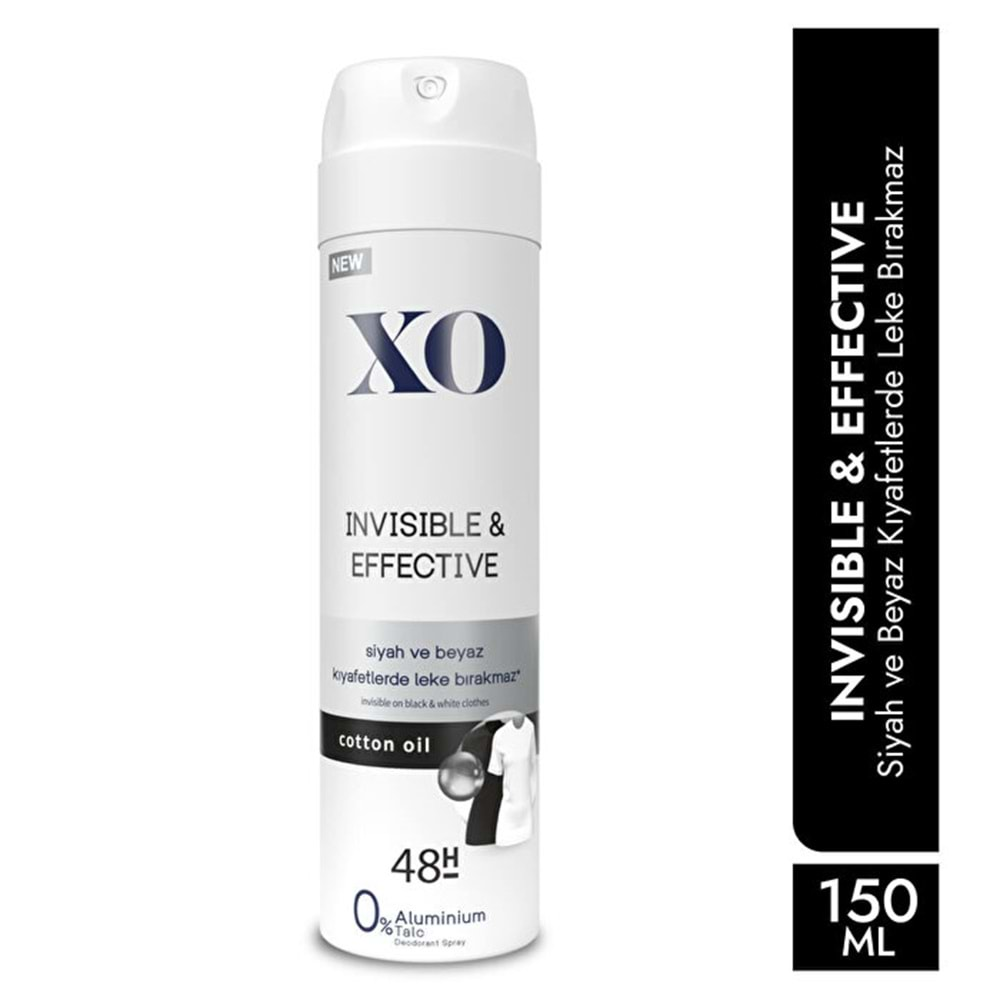 XO Deodorant 150ML Women-Kadın Invisible & Effective