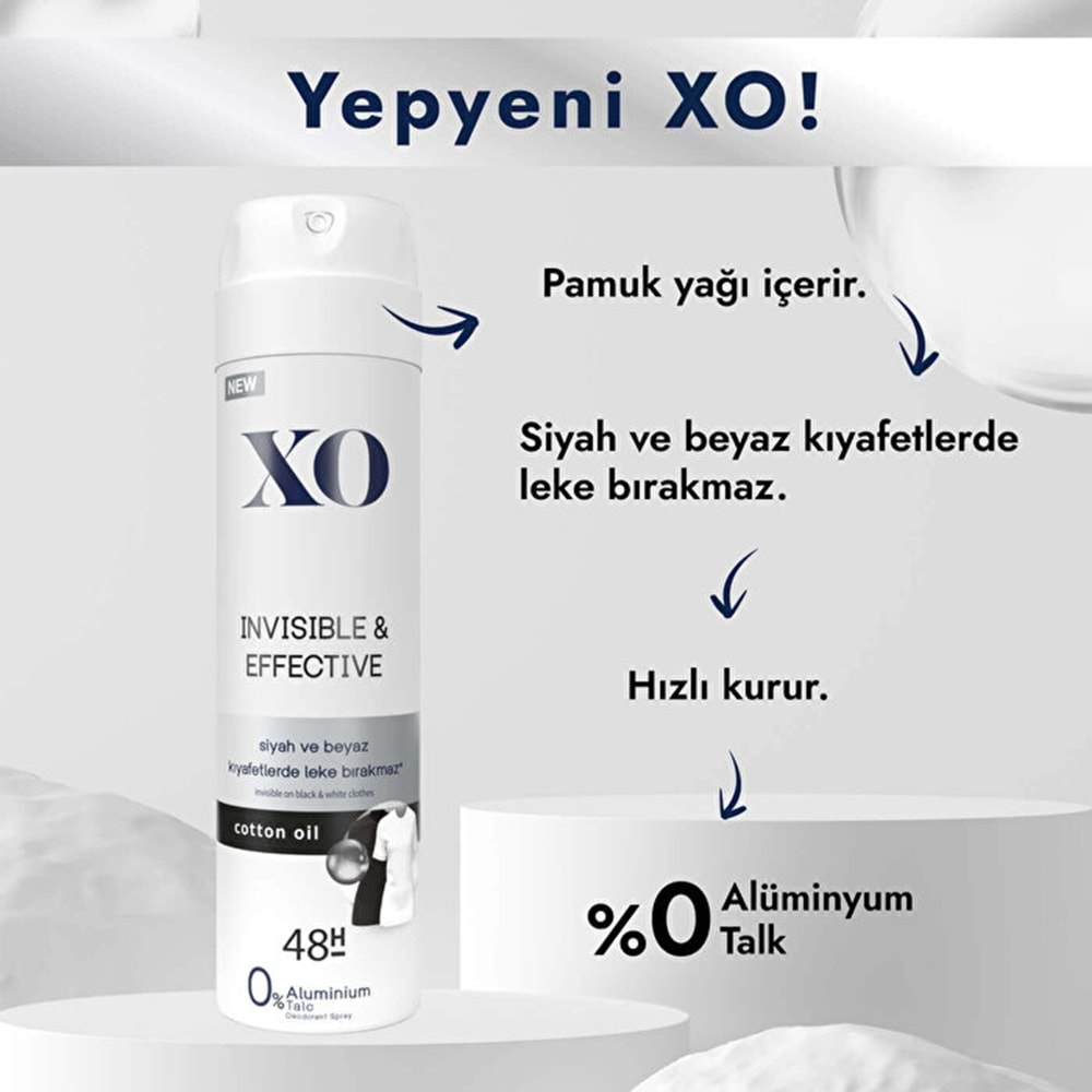 XO Deodorant 150ML Women-Kadın Invisible & Effective