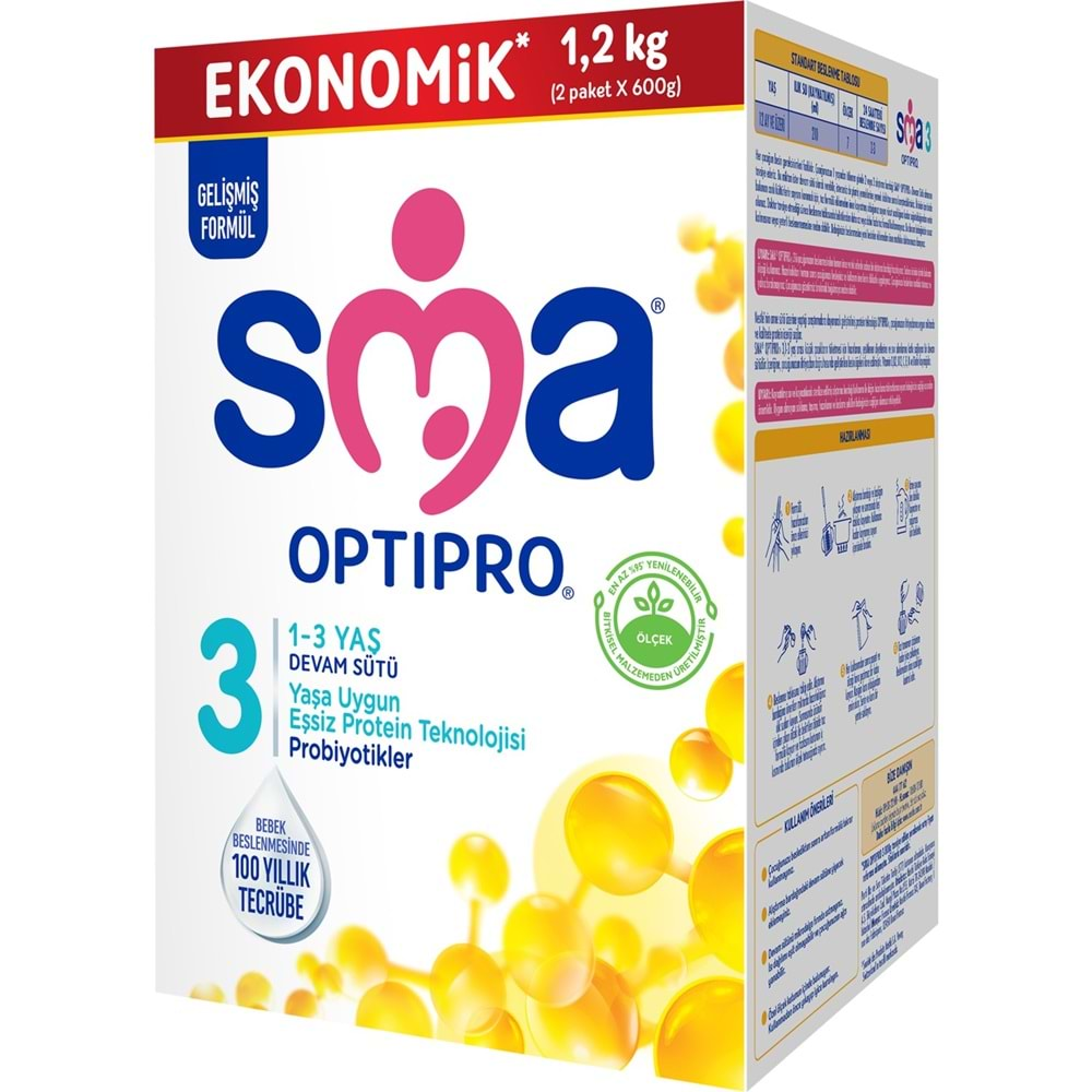 Sma Optipro 1200GR No:3 Devam Sütü (1-3 Yaş) Kutu