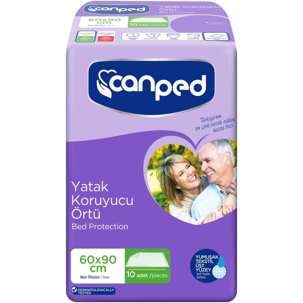 Canped Hasta Yatak Koruyucu Örtü 60*90CM 10 Adet Tekli Pk