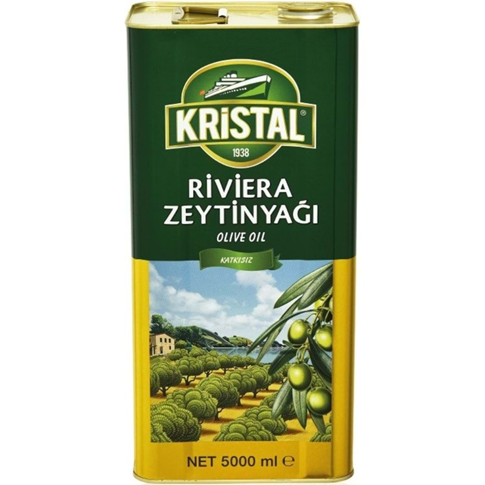 Kristal Zeytinyağı 5LT Riviera (Teneke)