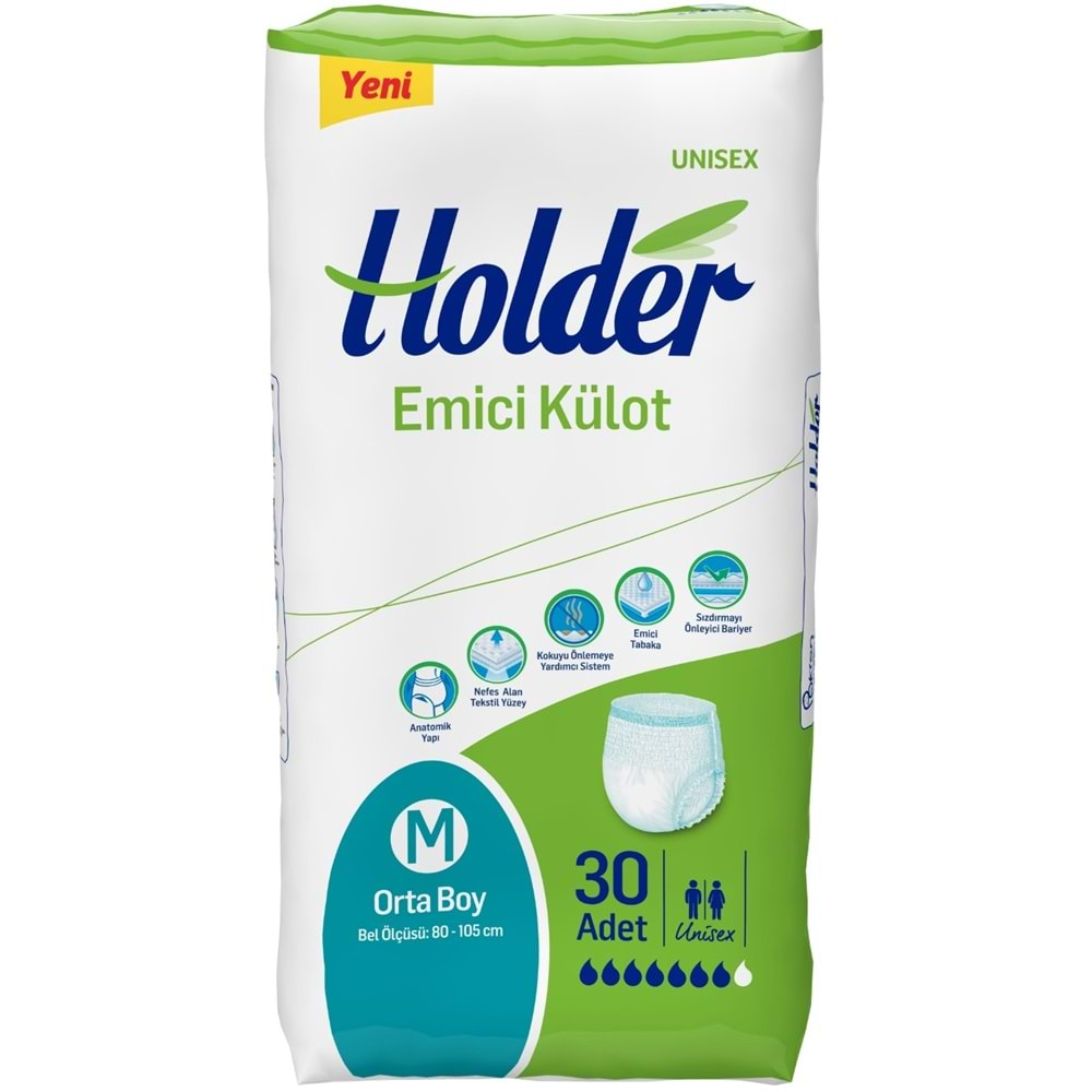 Holder Emici Külot Yetişkin Hasta Bezi M - Medium - Orta (30 Adet)