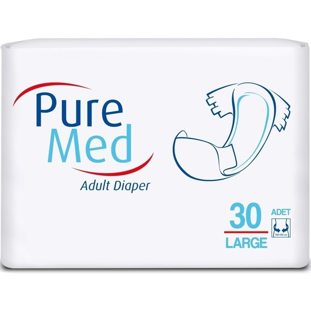 Puremed Hasta Bezi Bel Bantlı Tekstil Yüzey Large L-Büyük 30 Lu Pk Tekli