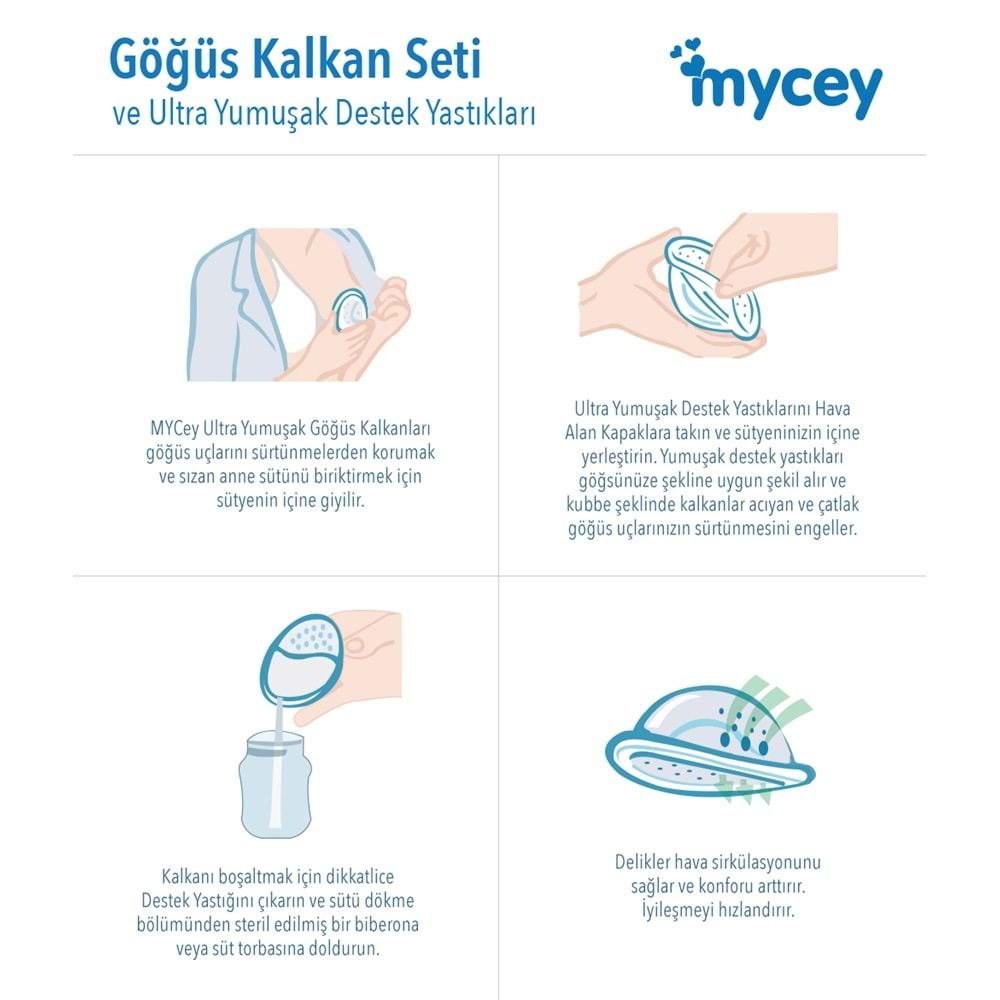 Mycey Ultra Yumuşak Göğüs Kalkanı Seti