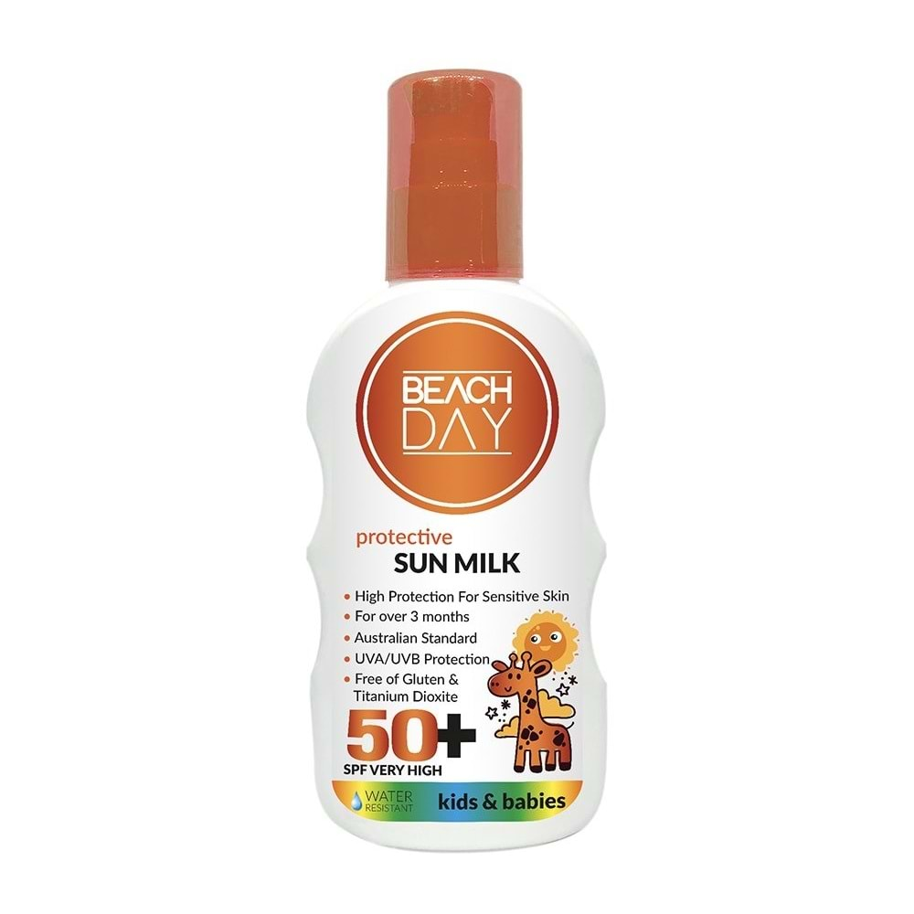 Beach Day Koruyucu Sun Mılk Süt Losyon 50+ F (Bebek & Çocuk) 150ML Sprey