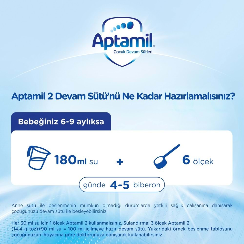 Nutrıcıa Aptamil 800GR Devam Sütü No:2 (6-9 Ay)