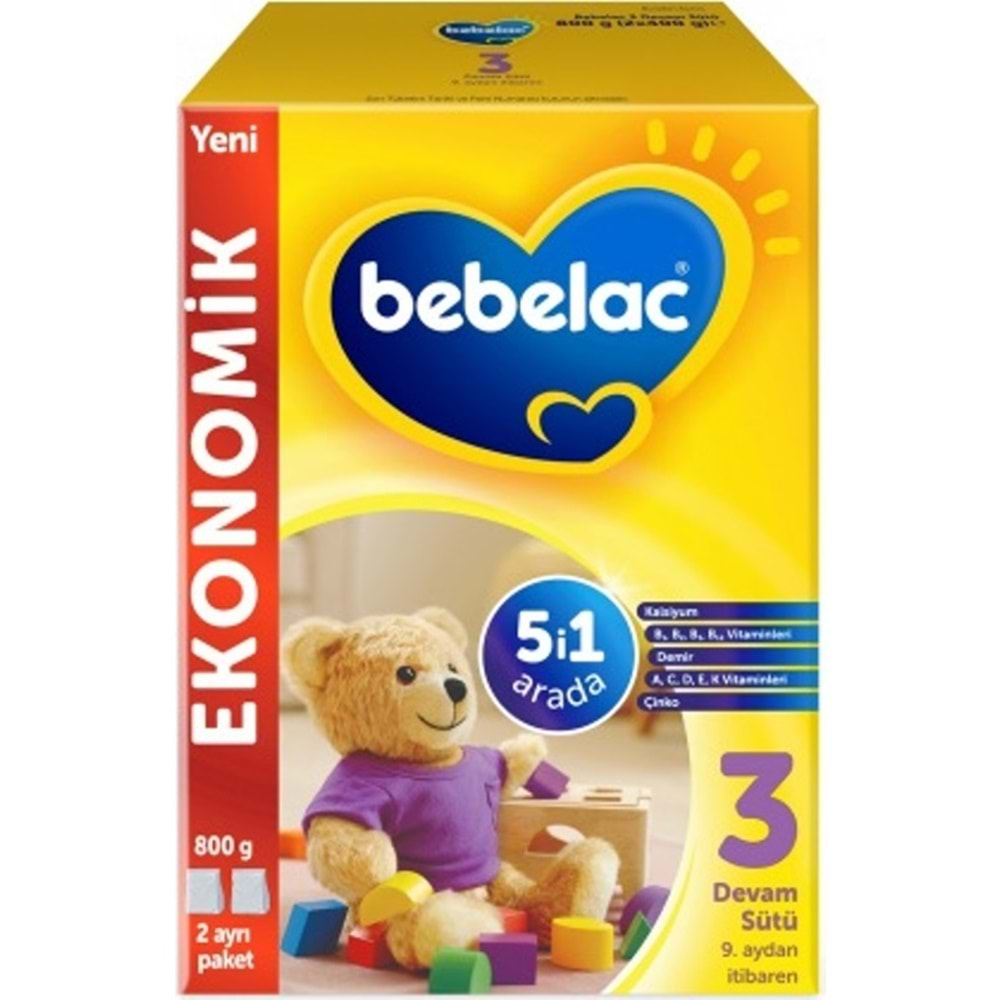 Bebelac 800GR No:3 Devam Sütü No:3 (9-12 Ay)