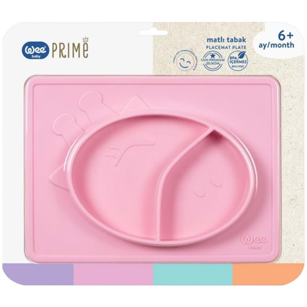 Wee Baby Prime Matlı Tabak (Kod:925) - Pembe