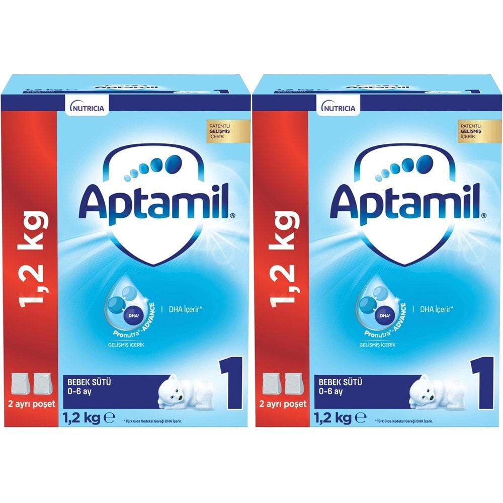 Nutrıcıa Aptamil 1200GR Bebek Sütü No:1 (0-6 Ay) (2 Li Set)