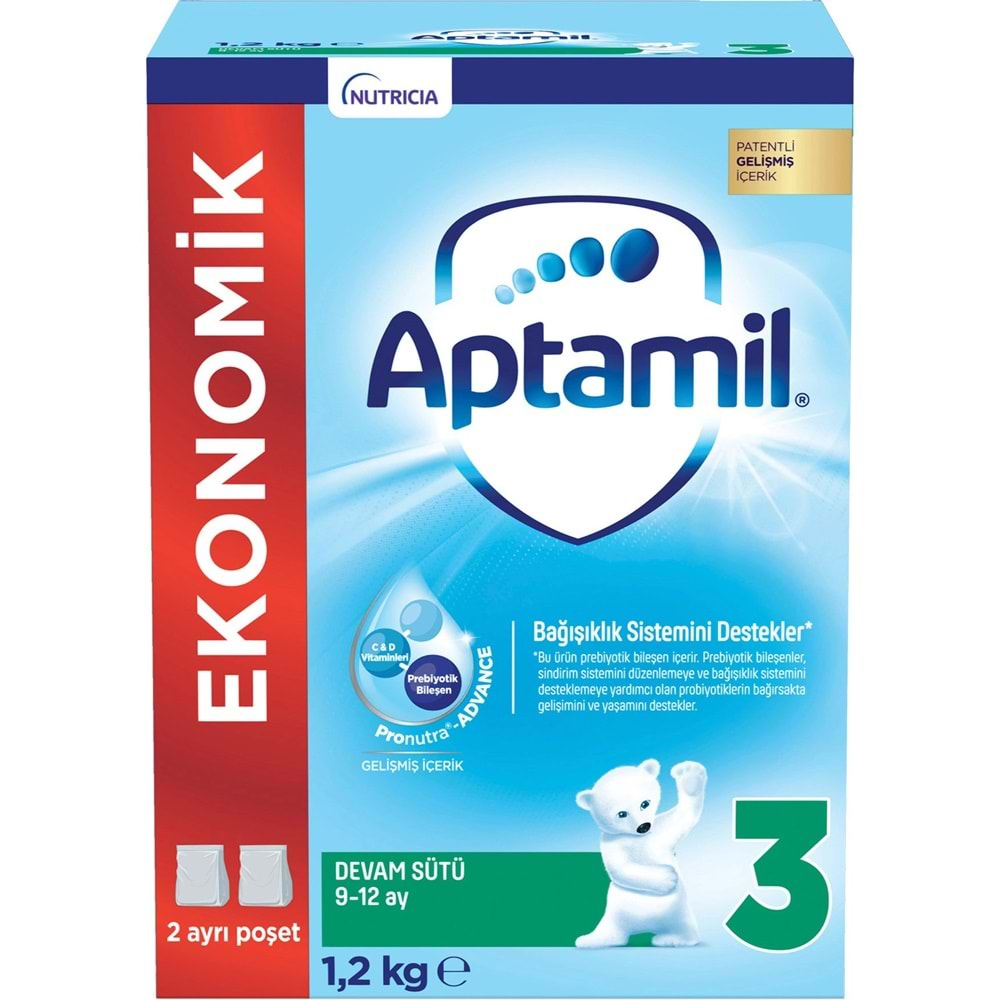 Nutrıcıa Aptamil 1200GR Devam Sütü No:3 (9-12 Ay) (3 Lü Set)