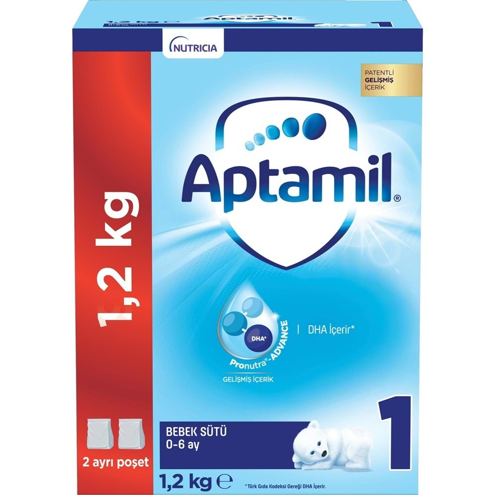 Nutrıcıa Aptamil 1200GR Bebek Sütü No:1 (0-6 Ay) (6 Lı Set)