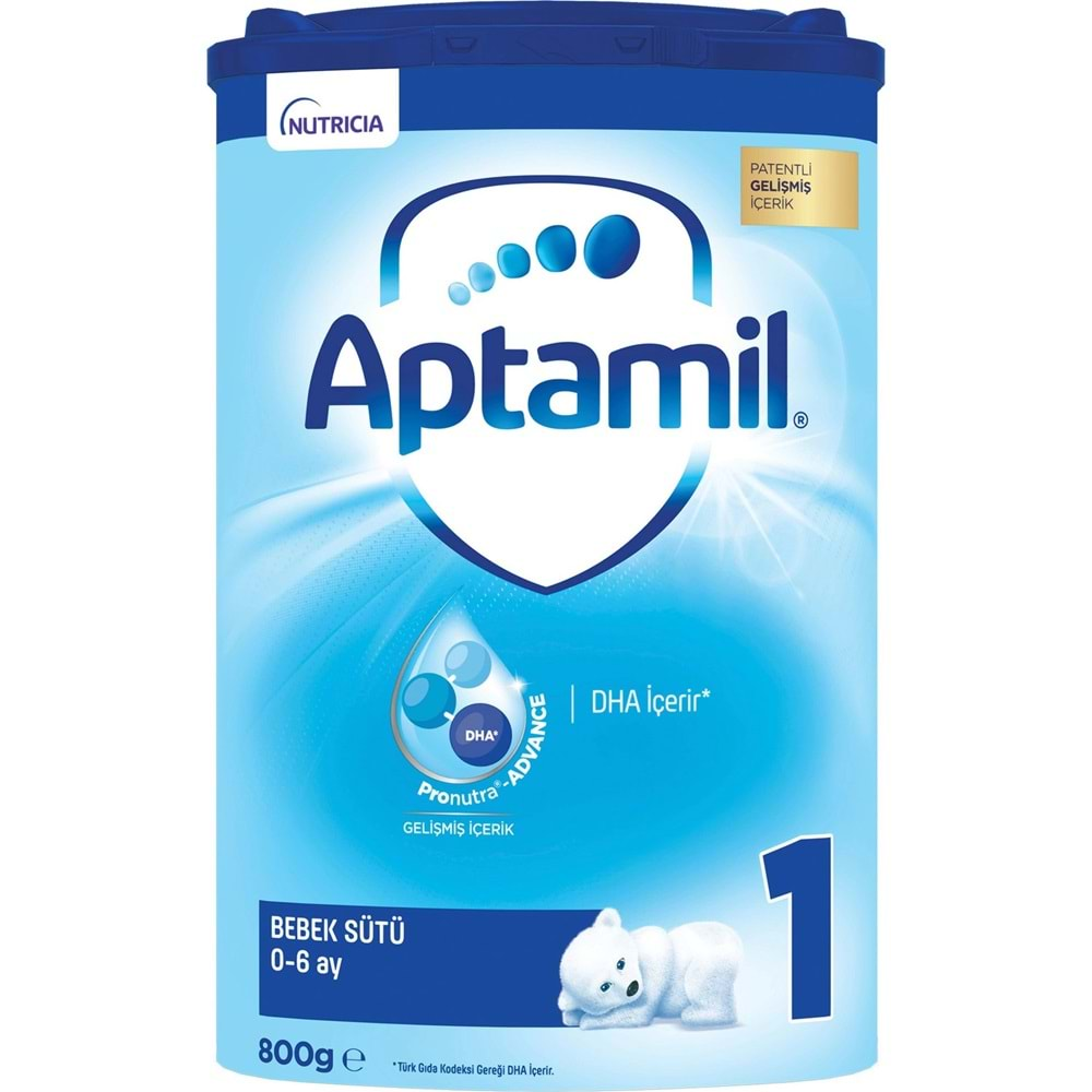 Nutrıcıa Aptamil 800GR Bebek Sütü No:1 (0-6 Ay) Doğumdan İtibaren (5 Li Set)