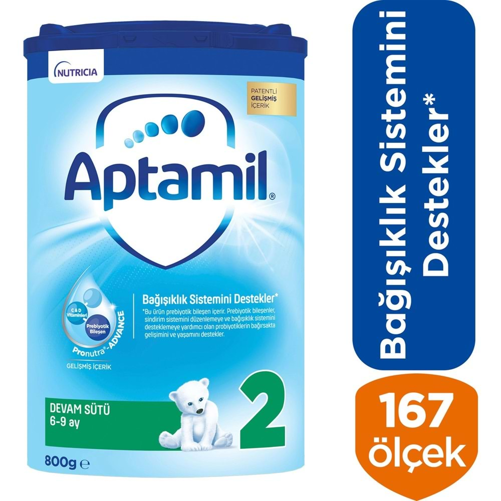 Nutrıcıa Aptamil 800GR Devam Sütü No:2 (6-9 Ay) (4 Lü Set)