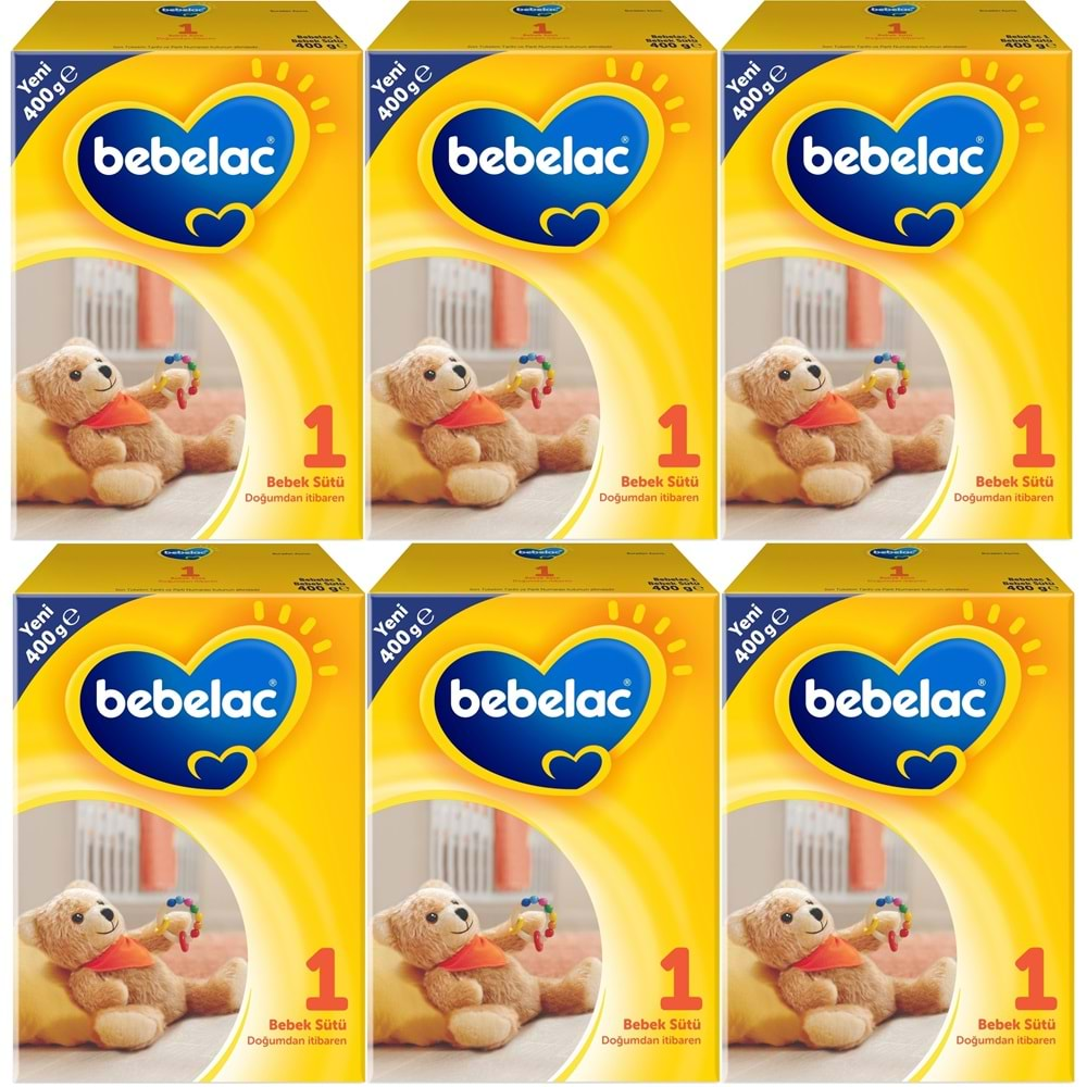 Bebelac 400GR No:1 Bebek Sütü (0-6 Ay) Doğumdan İtibaren (6 Lı Set)