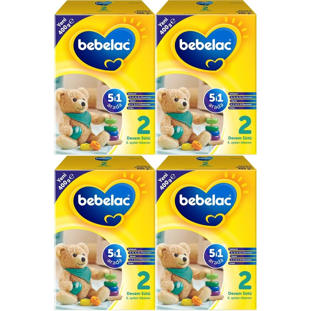 Bebelac 400GR No:2 Devam Sütü (6-9 Ay) (4 Lü Set)