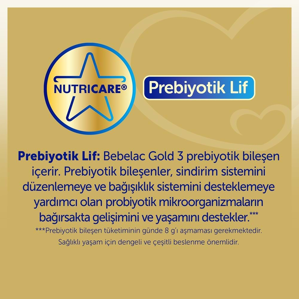 Bebelac Gold 800GR No:3 Devam Sütü (1+ Yaş) (4 Lü Set)