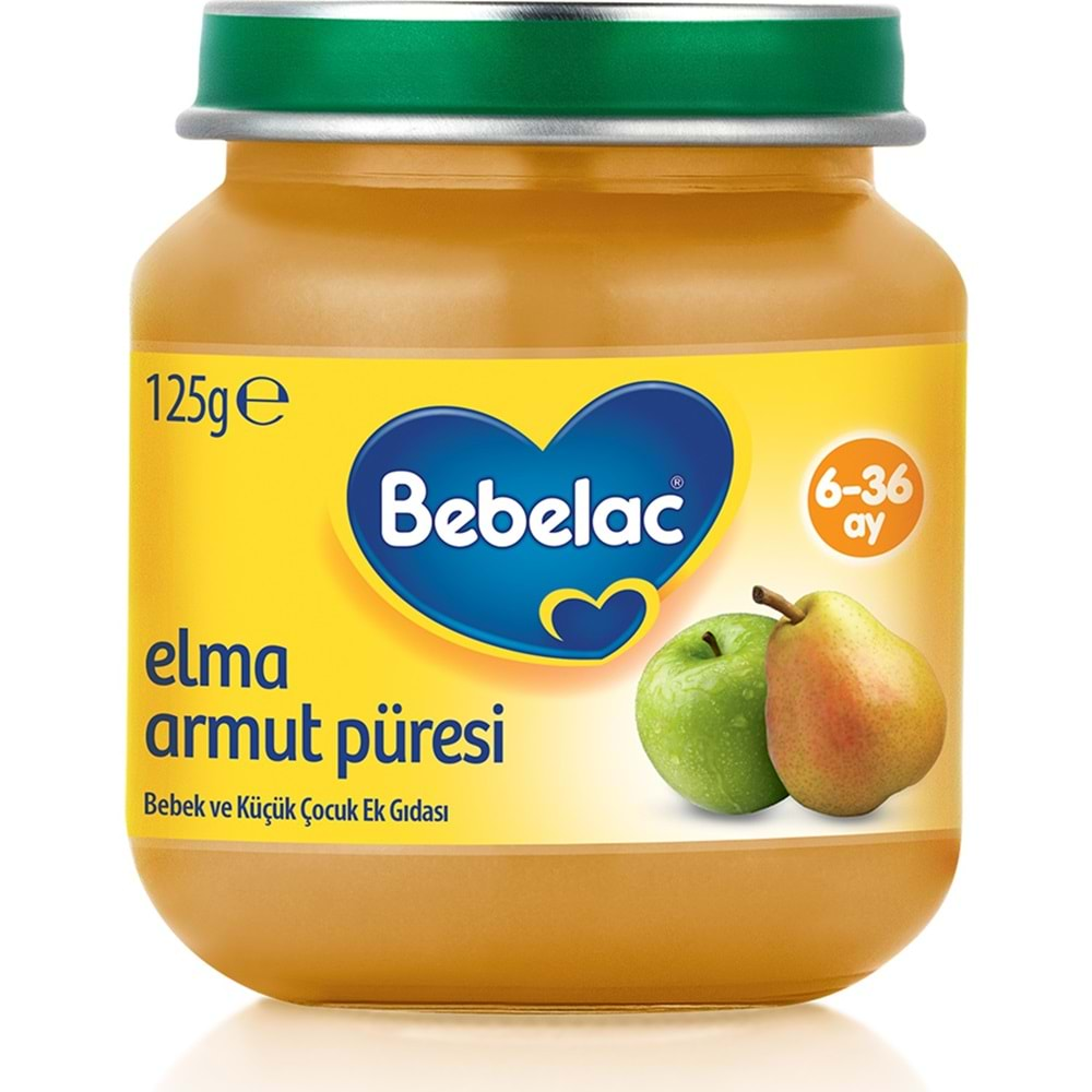 Bebelac Kavanoz Maması Püre 125GR Elma Armut (2 Li Set)