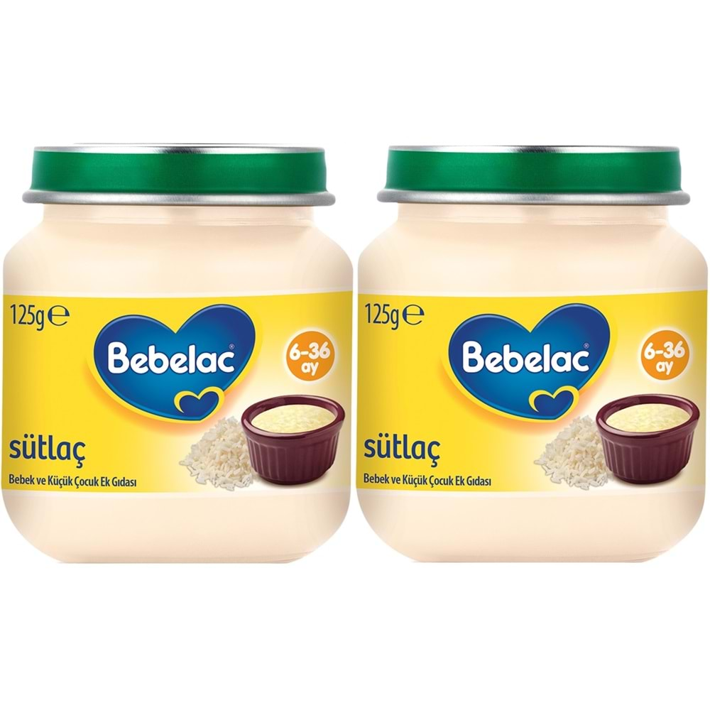 Bebelac Kavanoz Maması Püre 125GR Sütlaç (2 Li Set)