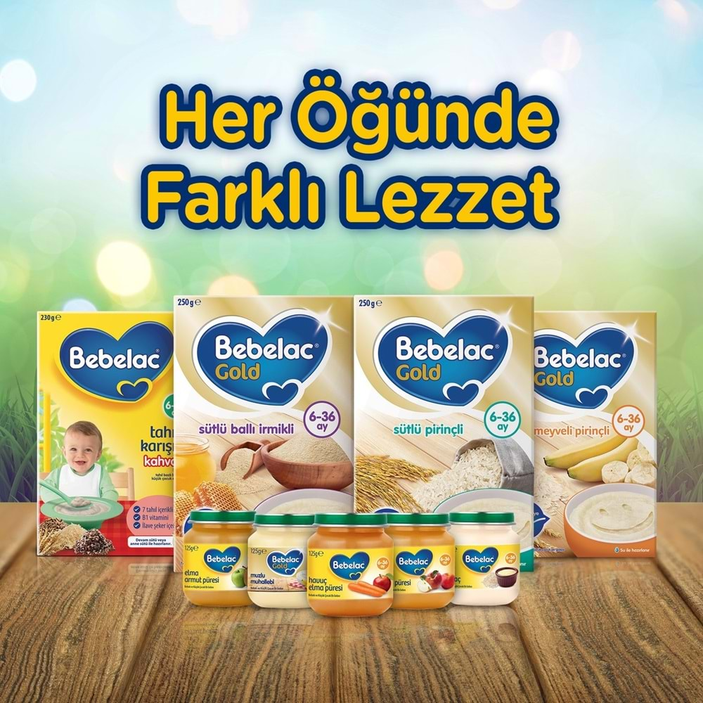 Bebelac Kavanoz Maması Püre 125GR Sütlaç (4 Lü Set)