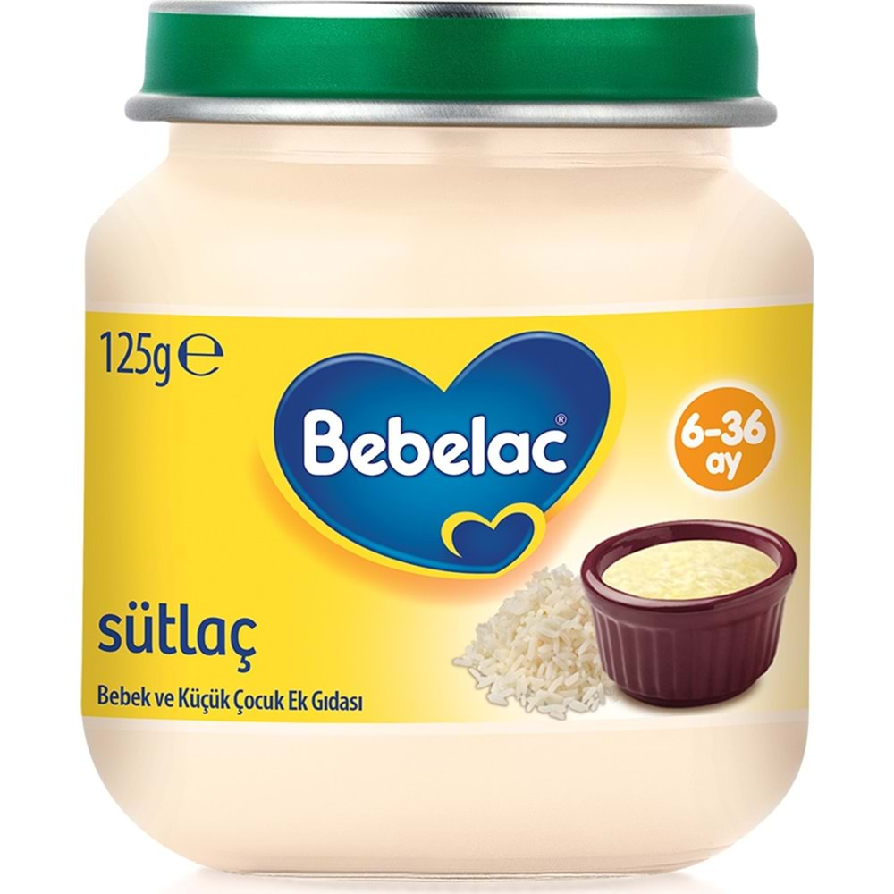 Bebelac Kavanoz Maması Püre 125GR Sütlaç (6 Lı Set)