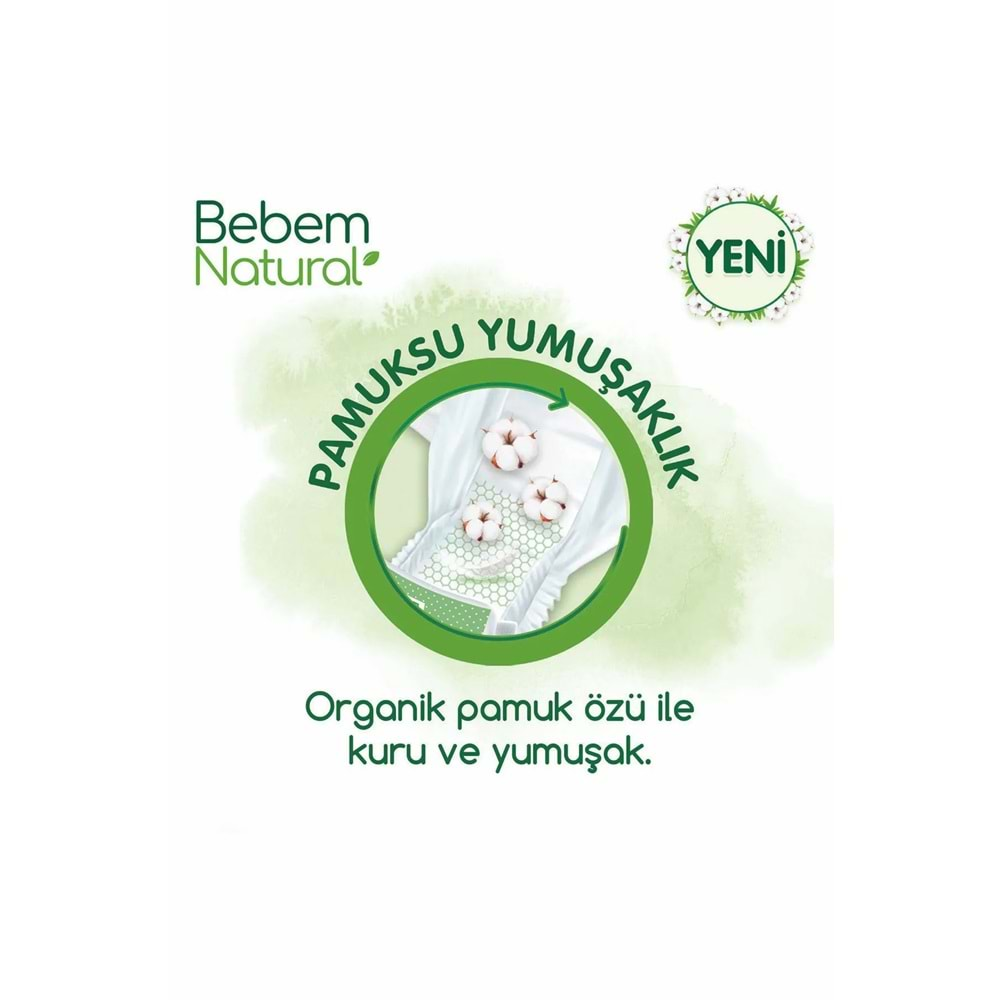 Bebem Bebek Bezi Natural Beden:4 (7-14KG) Maxi 624 Adet Ekstra Ultra Fırsat Pk