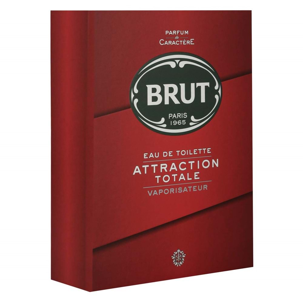 Brut Parfüm Erkek/Men 100ML Attraction Totale Edt (Kırmızı) (5 Li Set)