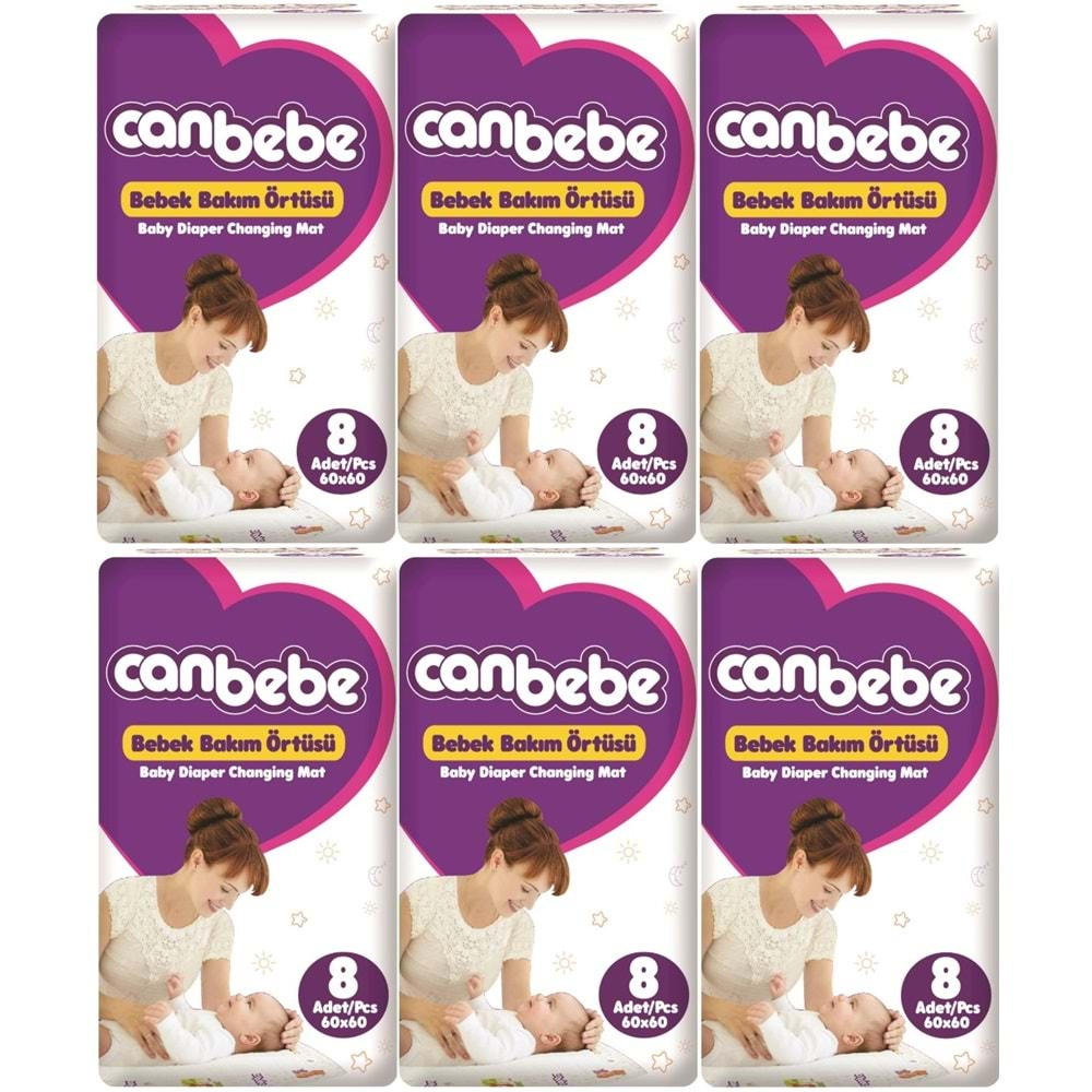 Canbebe Bebek Bakım Örtüsü Alt Açma 48 Adet (6Pk*8)