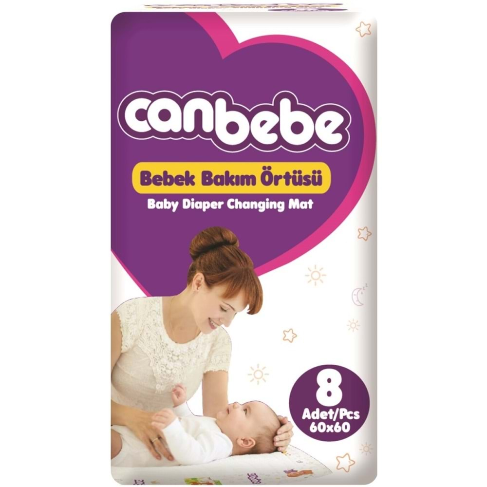 Canbebe Bebek Bakım Örtüsü Alt Açma 64 Adet (8Pk*8)