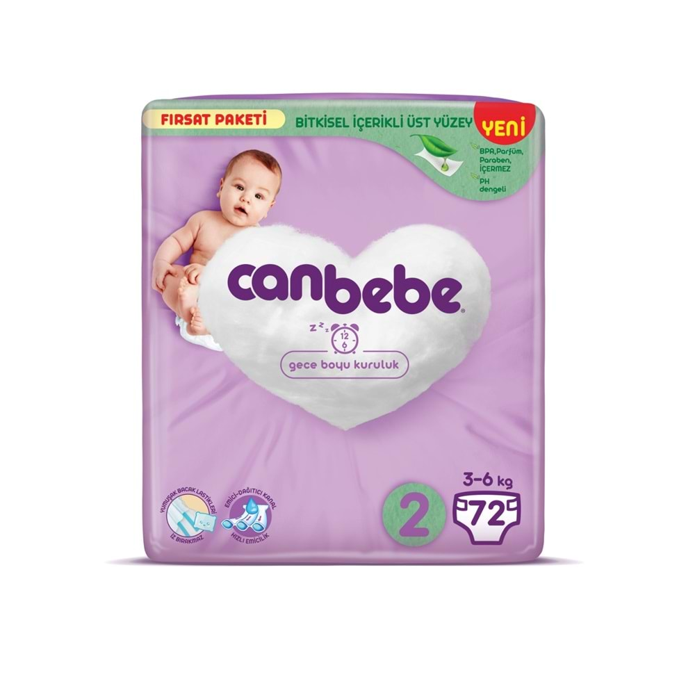 Canbebe Bebek Bezi Beden:2 (3-6Kg) Mini 360 Adet Mega Fırsat Paket