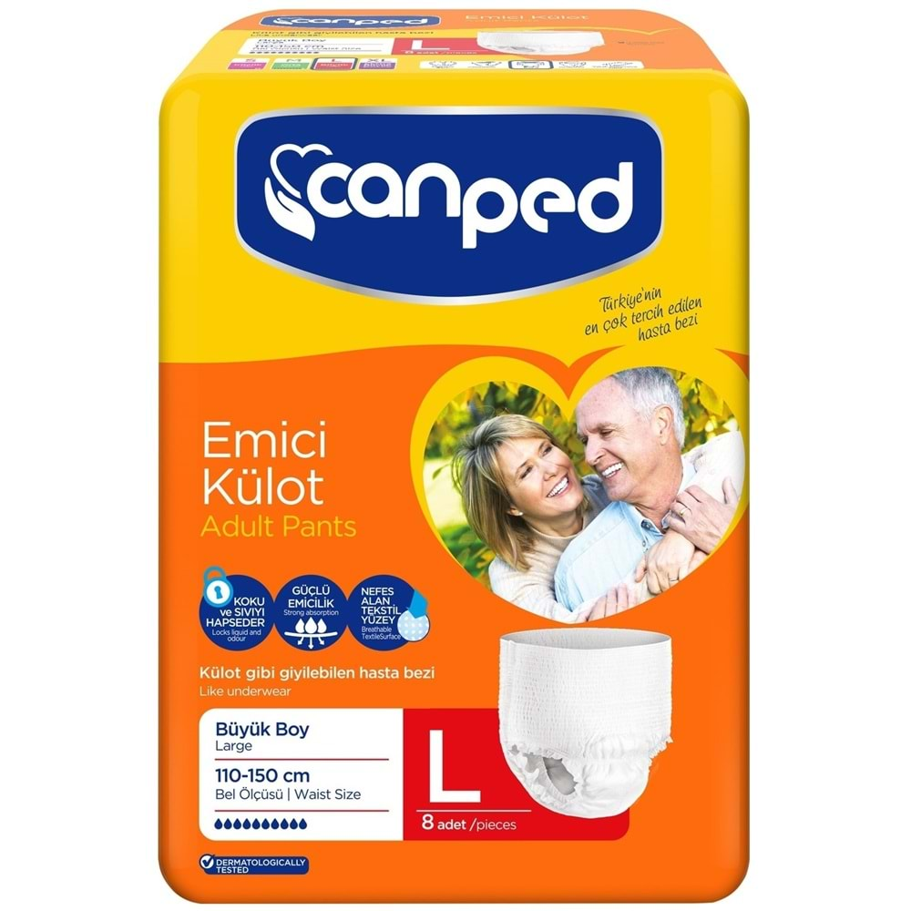 Canped Emici Külot Hasta Bezi Büyük-Large 56 Adet (7Pk*8)