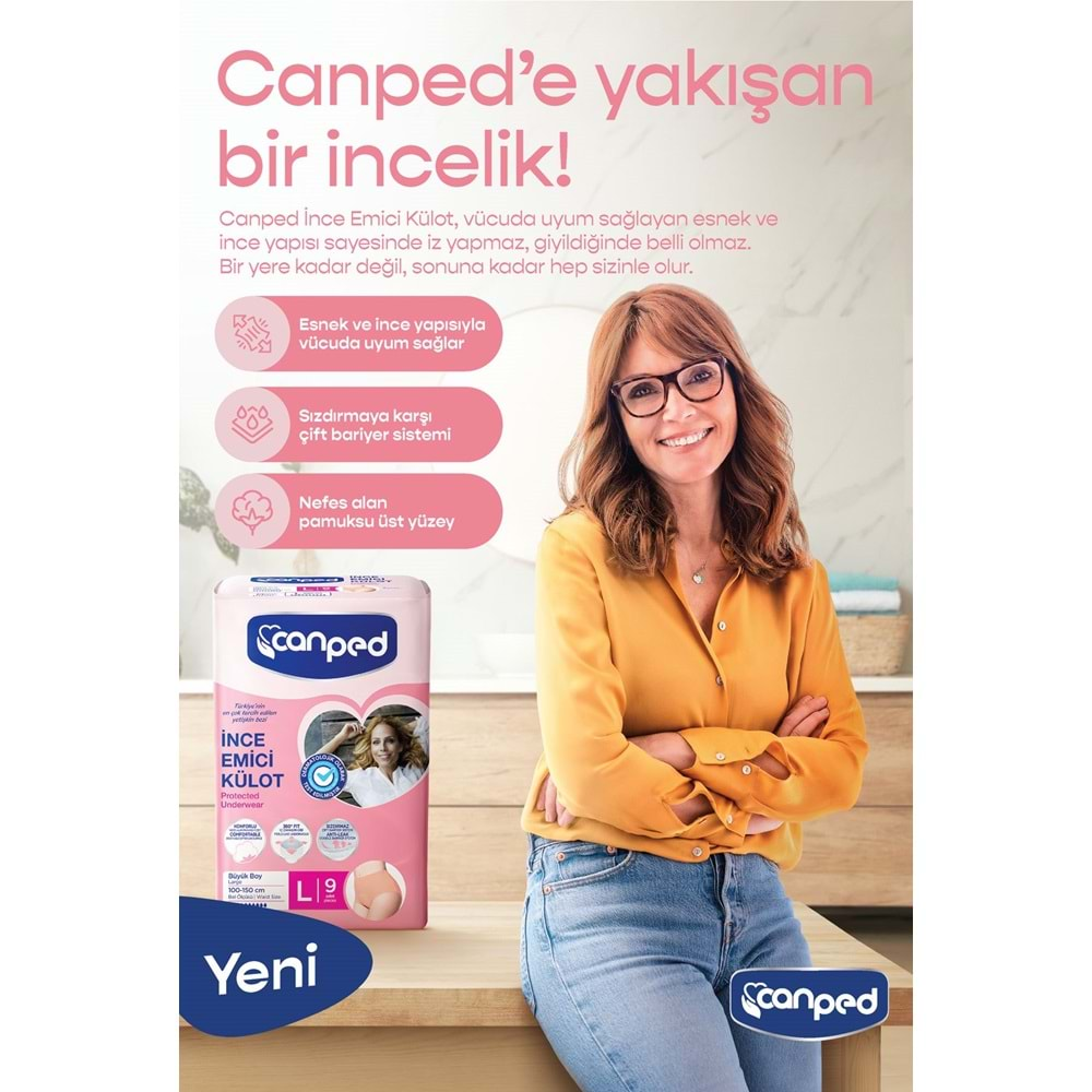 Canped Külotlu Mesane Pedi - İnce Emici Külot Orta/Medium 60 Adet (6Pk*10)