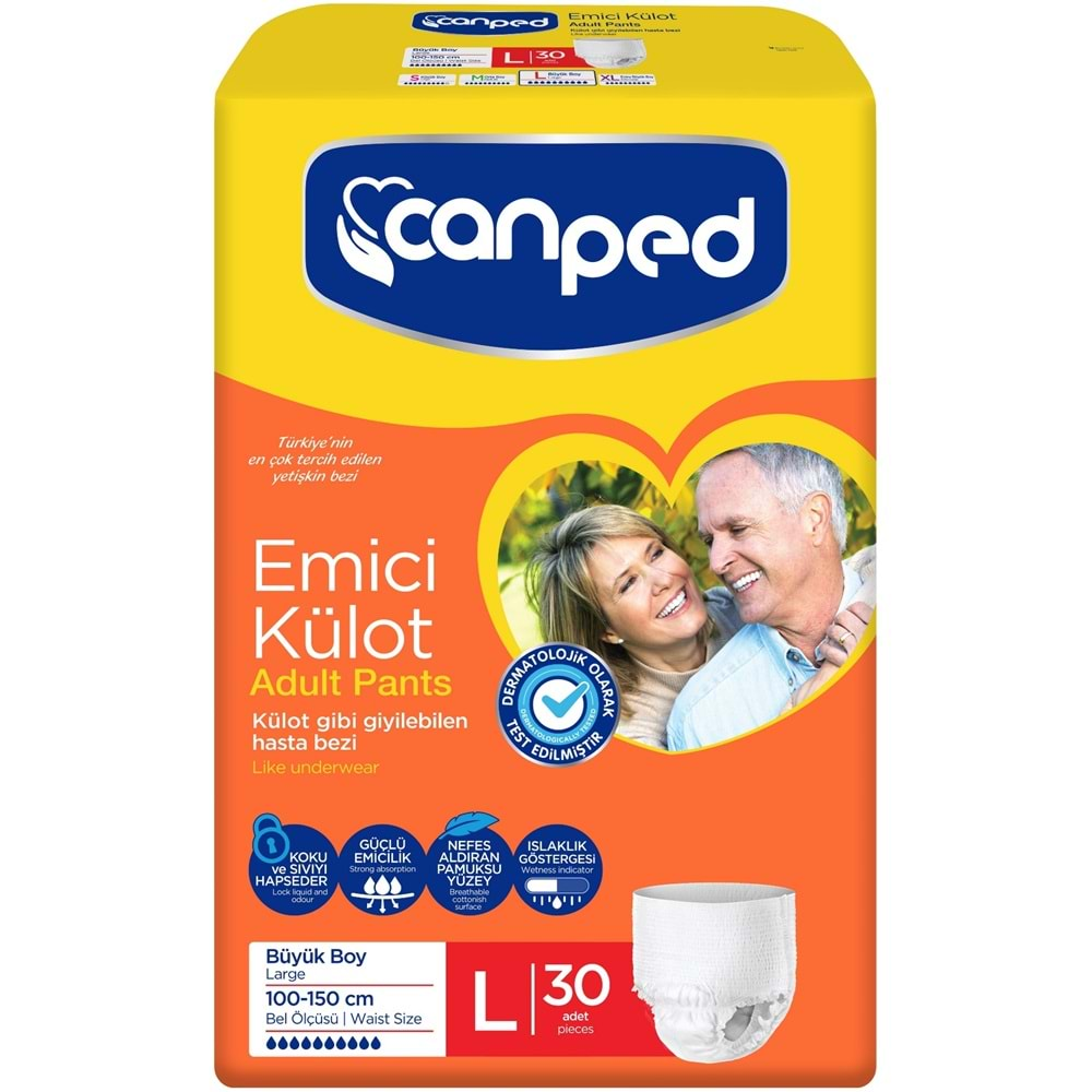 Canped Emici Külot Hasta Bezi Dev Eko Pk 120 Adet Büyük (4PK*30)