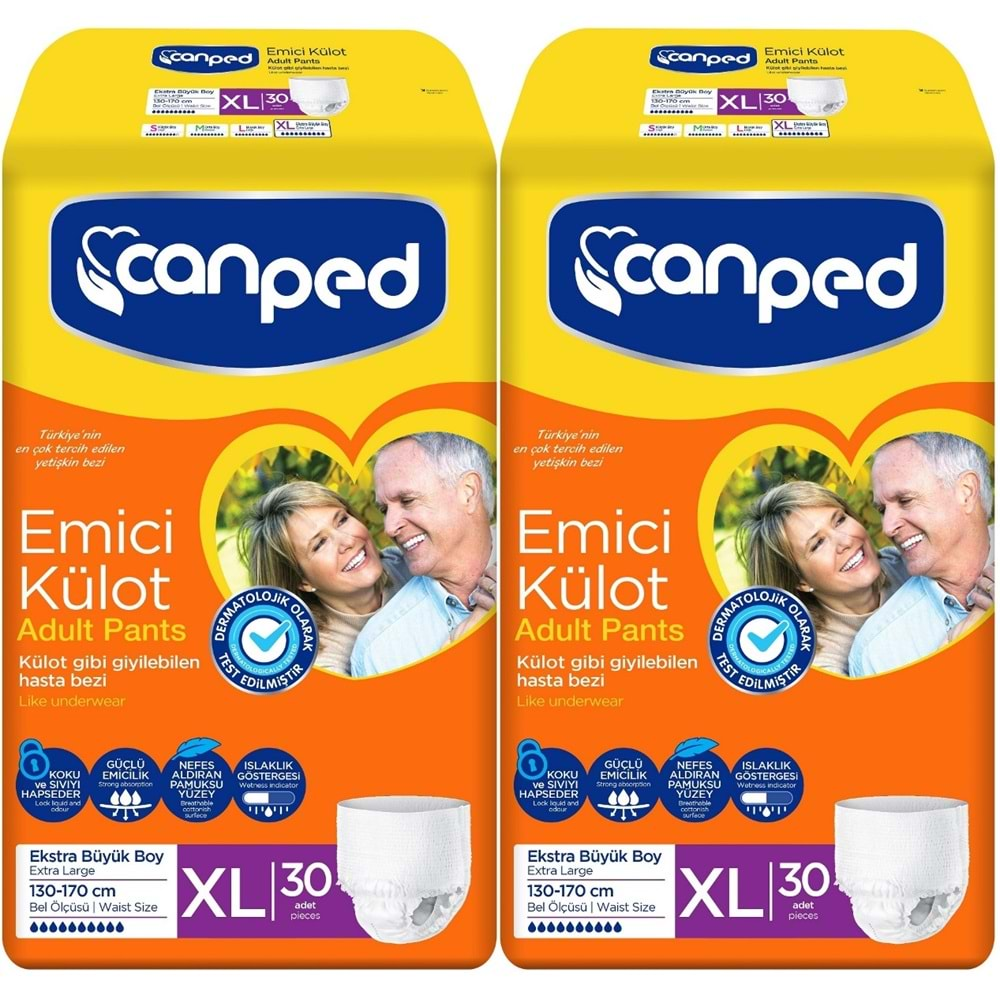 Canped Emici Külot Hasta Bezi Dev Eko Pk 60 Adet Extra Large (2PK*30)