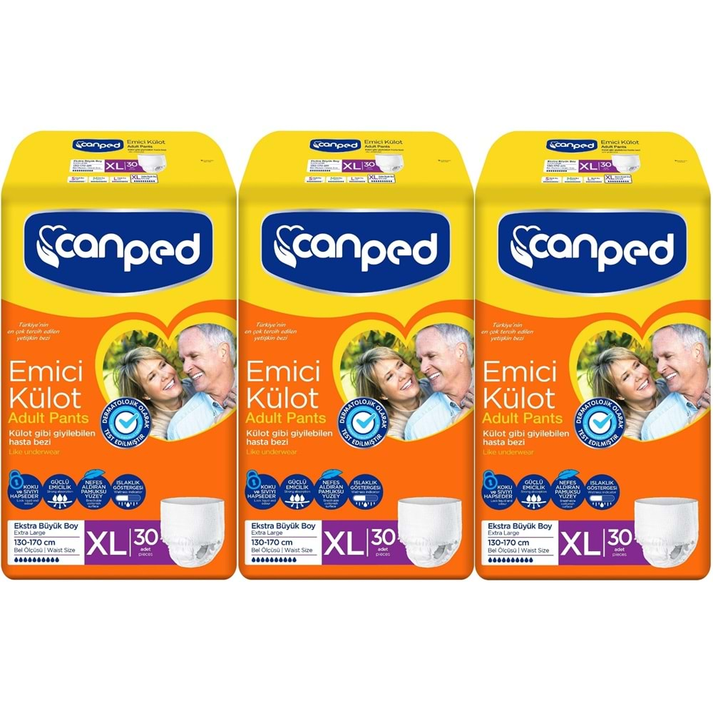 Canped Emici Külot Hasta Bezi Dev Eko Pk 90 Adet Extra Large (3PK*30)