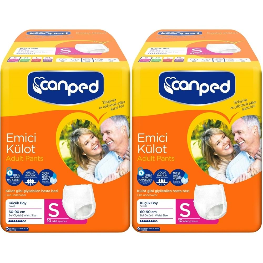 Canped Emici Külot Hasta Bezi S-Küçük 20 Adet (2PK*10)