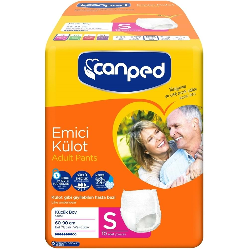 Canped Emici Külot Hasta Bezi S-Küçük 20 Adet (2PK*10)