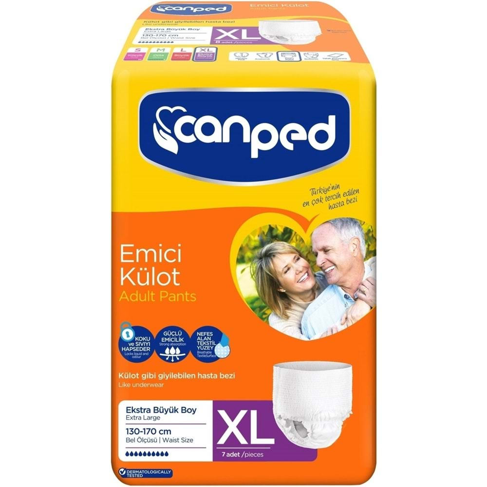 Canped Emici Külot Hasta Bezi XL-Extra Large Büyük Adet 35 (5PK*7)