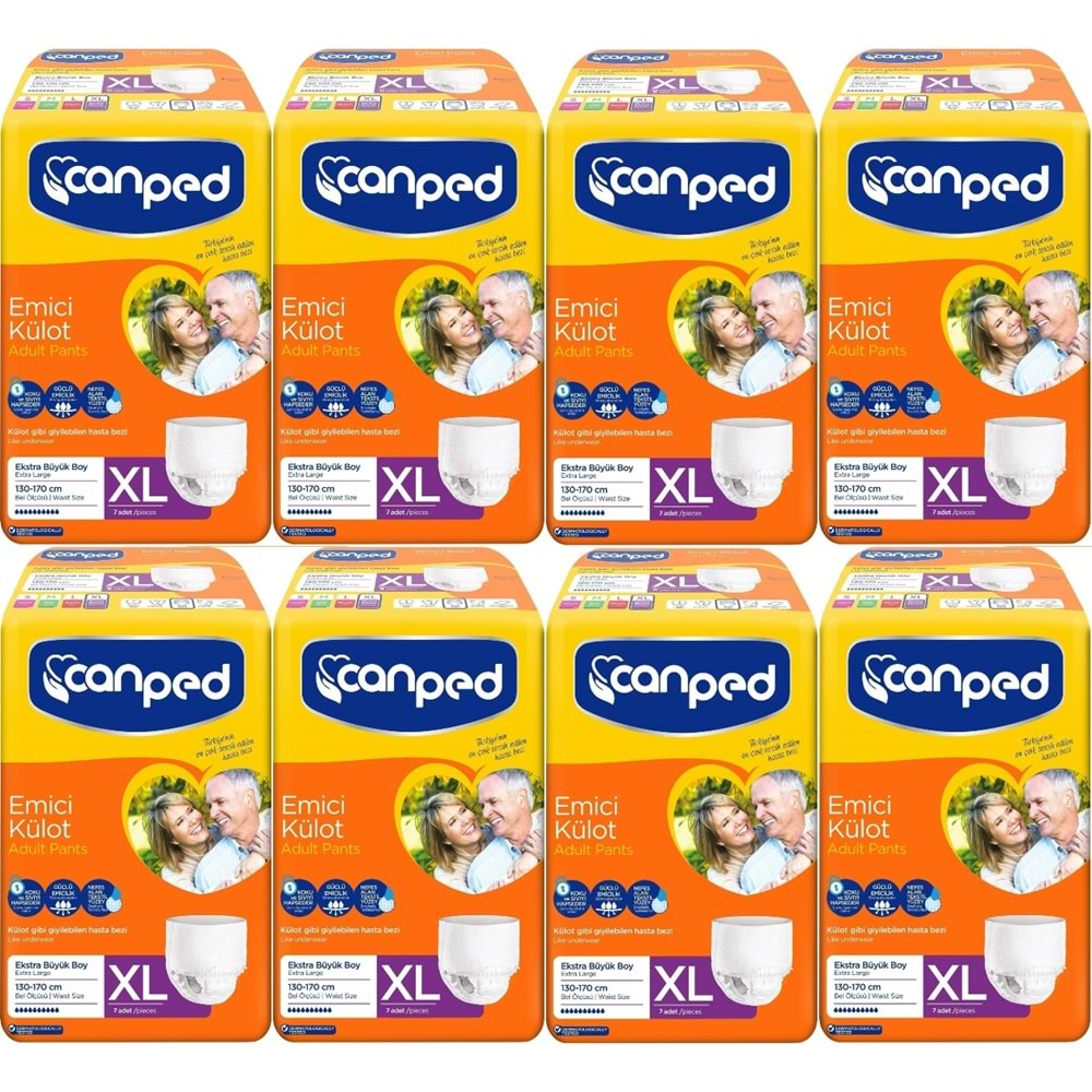 Canped Emici Külot Hasta Bezi XL-Extra Large Büyük Adet 56 (8PK*7)