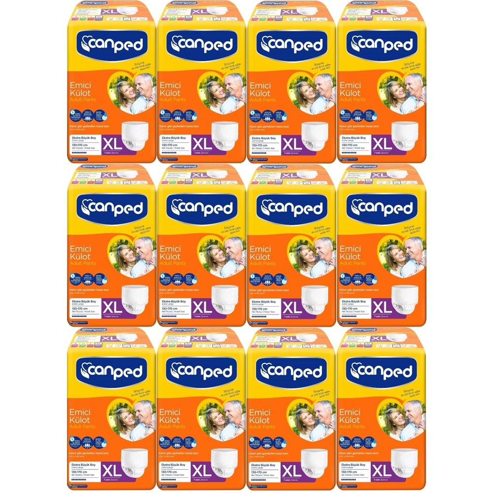 Canped Emici Külot Hasta Bezi XL-Extra Large Büyük Adet 84 (12PK*7)