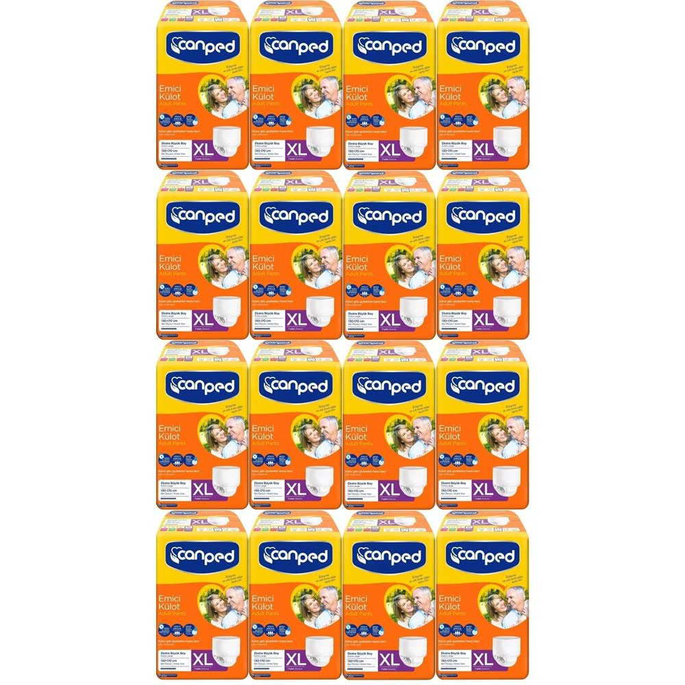 Canped Emici Külot Hasta Bezi XL-Extra Large Büyük Adet 112 (16PK*7)