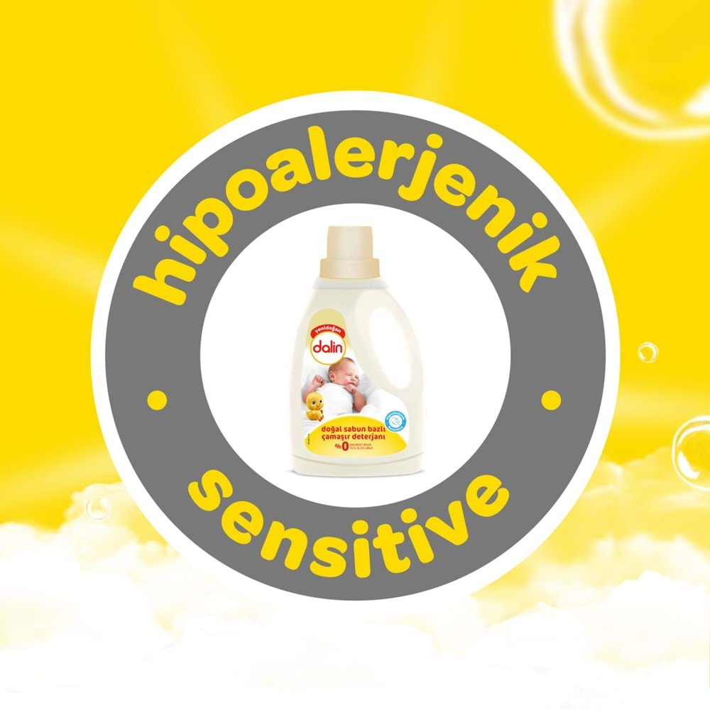 Dalin Çamaşır Deterjanı 1500ML Sensitive Sabun Kokulu (2 Li Set)