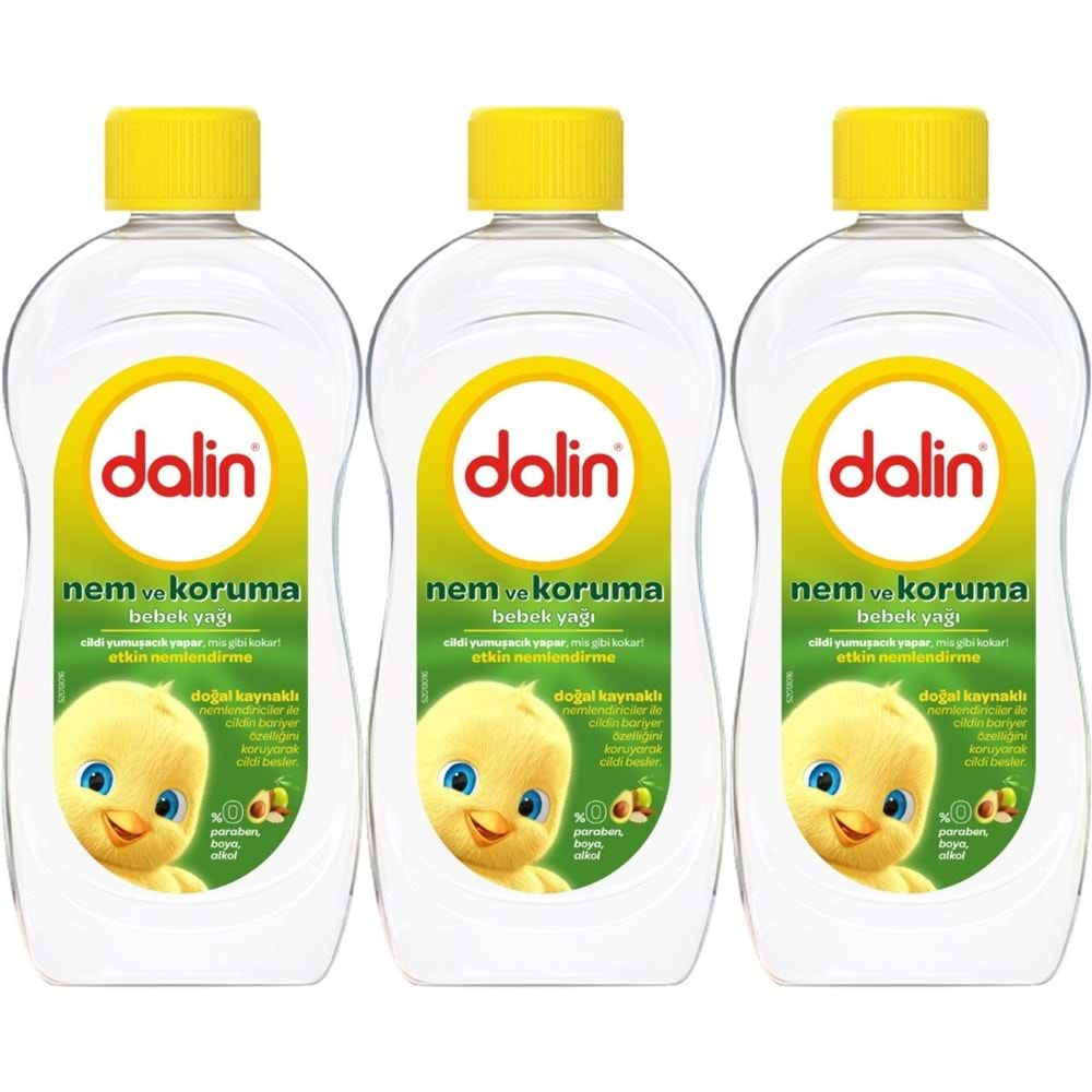 Dalin Bebek Yağı 300ML Nem ve Koruma (Avokado) (3 Lü Set)