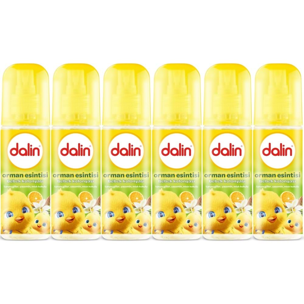 Dalin Bebek Kolonyası 150ML Orman Esintisi (Turunçgiller-Yasemin-Misk Kokulu) (6 Lı Set)