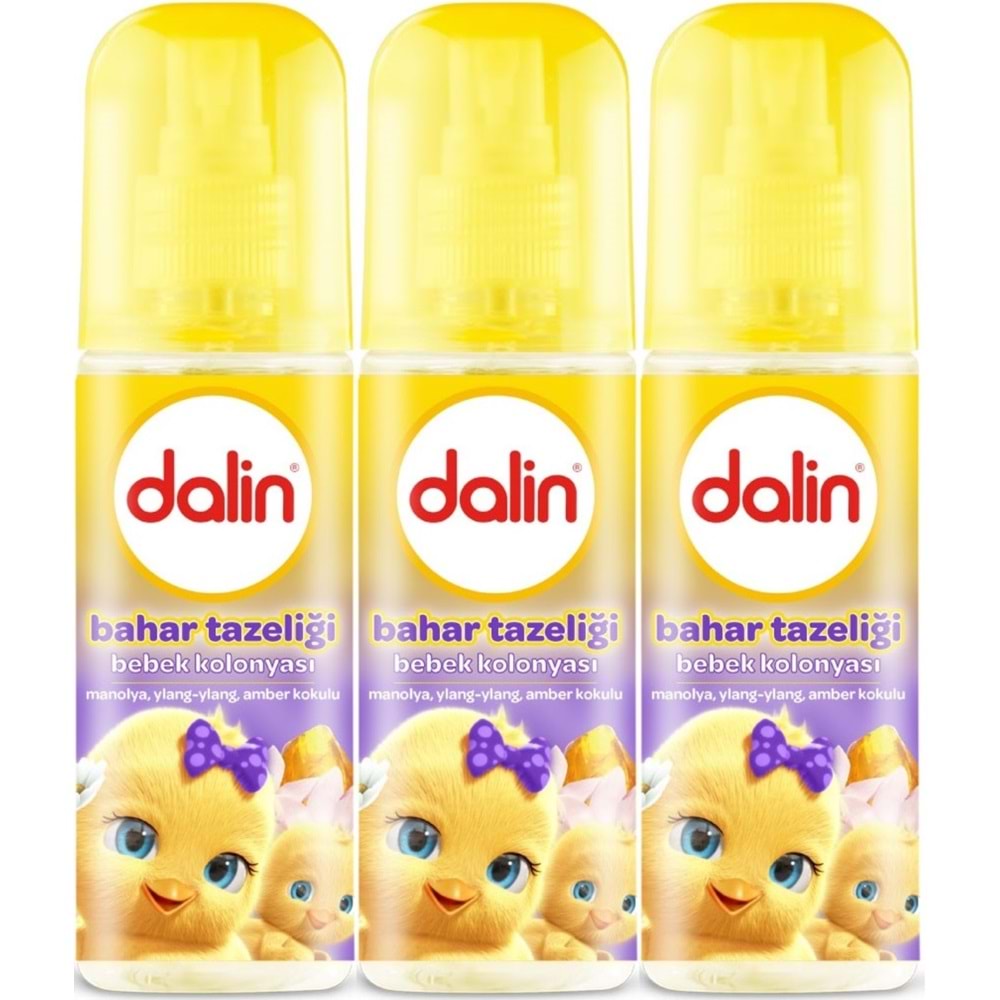 Dalin Bebek Kolonyası 150ML Bahar Tazeliği (Manolya-Ylang,Ylang-Amber Kokulu) (3 Lü Set)